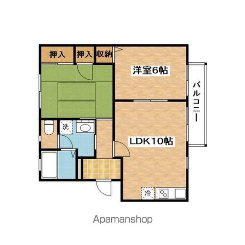 アピオ千里(2LDK/2階)の間取り写真