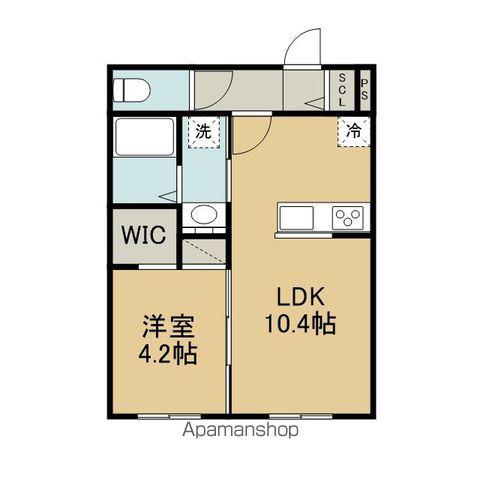 ヴィアルCITY恵庭(1LDK/4階)の間取り写真