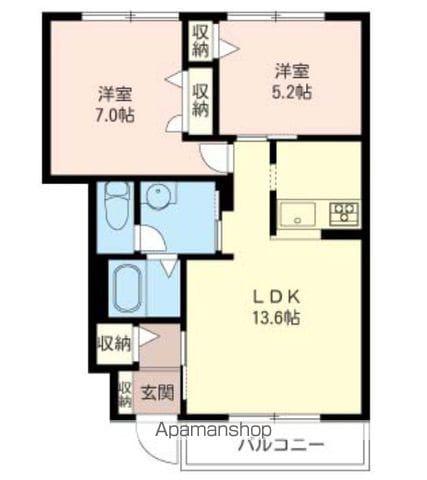 グラン・アーク(2LDK/1階)の間取り写真