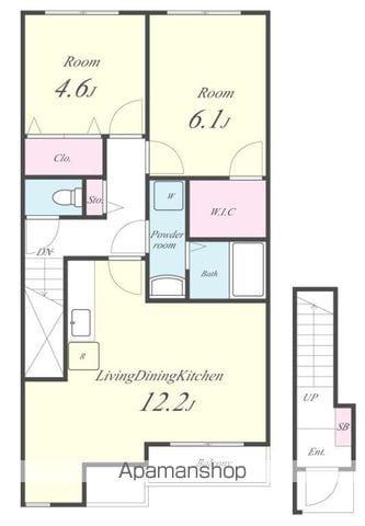 アドウェル壱番館(2LDK/2階)の間取り写真
