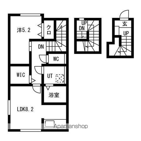 ブリランス(1LDK/3階)の間取り写真