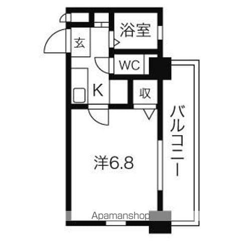 びいⅠ千種(1K/3階)の間取り写真