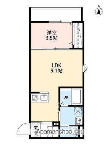 ROBOT HOME 市川大野(1LDK/3階)の間取り写真