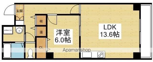 タイズコート柴島(2K/3階)の間取り写真