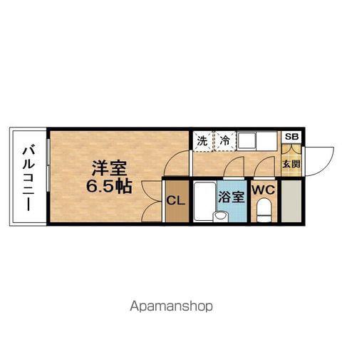 ROSECORPOTEMMAHIGASHIⅡ(1K/4階)の間取り写真