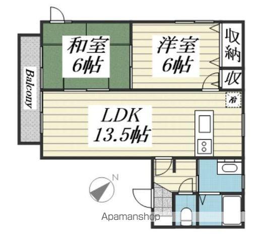 フォーレス(2LDK/1階)の間取り写真