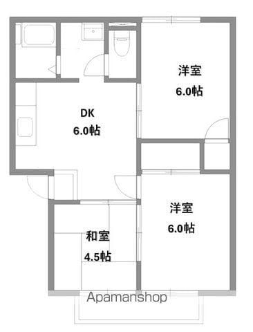 リバーサイド和泉(3DK/1階)の間取り写真