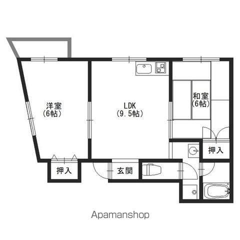 ハイアットマンションアヴィ(2LDK/7階)の間取り写真