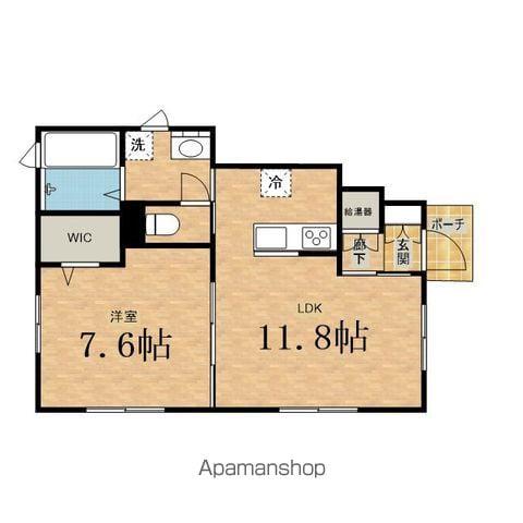 KIRA(1LDK/1階)の間取り写真