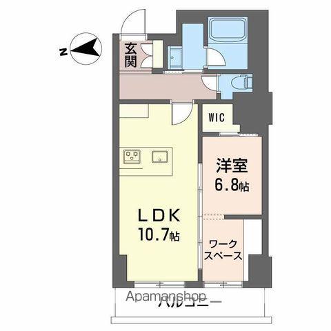 ナナアーク荒町(1LDK/5階)の間取り写真