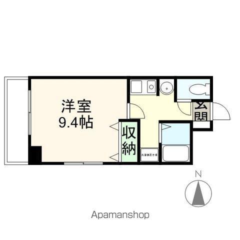 ヒルトップ晩翠(1K/5階)の間取り写真