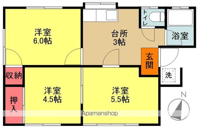 メゾン小川(3K/1階)の間取り写真