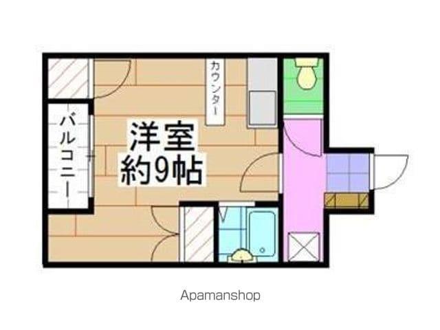 ポートサイドAビル(ワンルーム/3階)の間取り写真