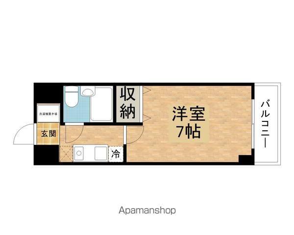 エレガンスコート瀬田(1K/2階)の間取り写真