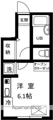TRUE WOOD KOGANEI(ワンルーム/1階)の間取り写真
