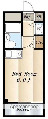 アカンサスシティーハイム(ワンルーム/2階)の間取り写真