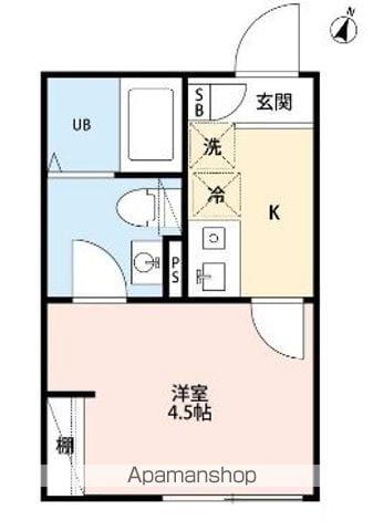 クロワッサン西小岩(1K/2階)の間取り写真