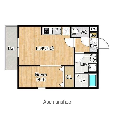 ジーメゾン千葉村田町シャルム(1LDK/3階)の間取り写真