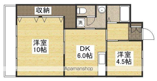 コーポ青山(2DK/3階)の間取り写真