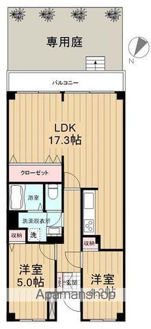 田端北スカイハイツ(2LDK/1階)の間取り写真