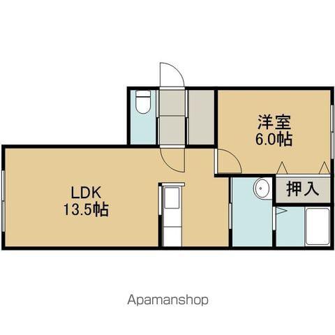 ロイヤルハイム美園D(1LDK/2階)の間取り写真