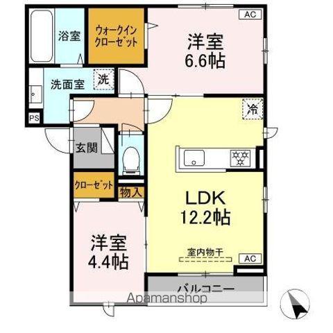 D-ROOM上石田(2LDK/3階)の間取り写真