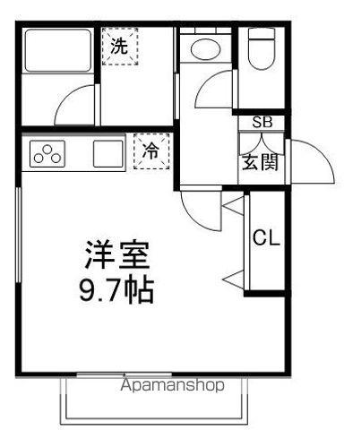ARC八千代台(ワンルーム/1階)の間取り写真