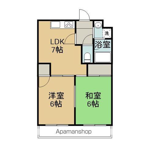 ベルソレーユ(2DK/1階)の間取り写真