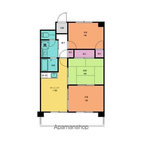 リバティーフォレスト(2LDK/4階)の間取り写真