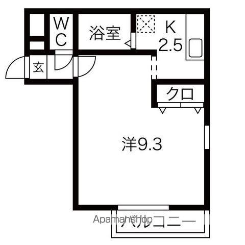 フィオリーニ55(1K/1階)の間取り写真
