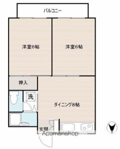 こぐまハイツ(2DK/2階)の間取り写真