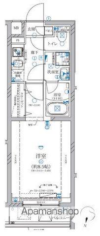 ALIVIS新江古田(1K/1階)の間取り写真