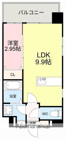 ラ・ビータ・メグ(1LDK/2階)の間取り写真