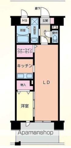 プレシャス(1LDK/6階)の間取り写真