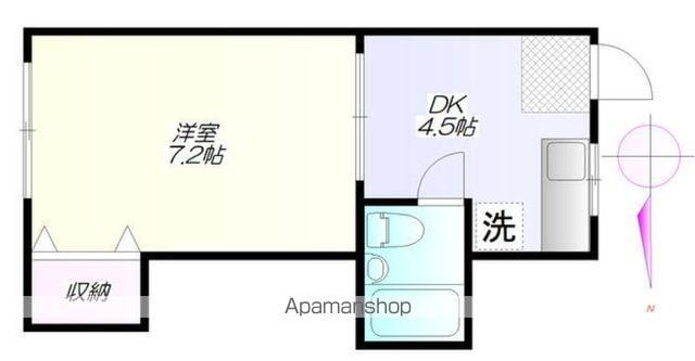 東洋マンション(1DK/2階)の間取り写真