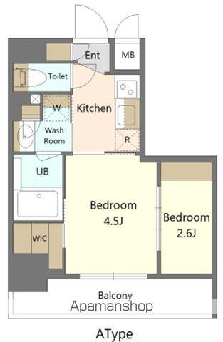 ALIVIS東京尾久(2K/2階)の間取り写真