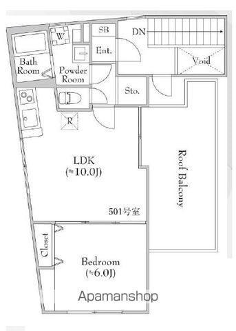 FONS LUCIS IZUMI(1LDK/5階)の間取り写真