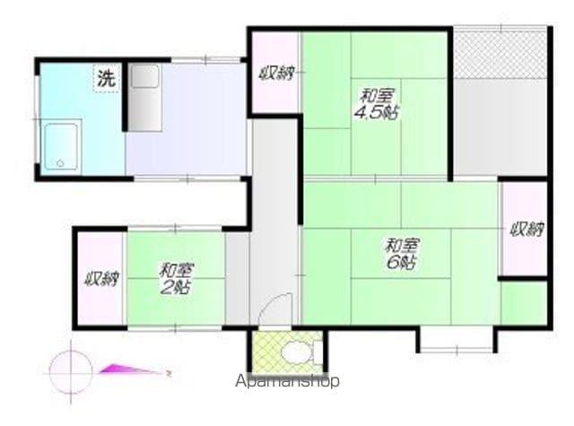 東京地下鉄丸ノ内線 新中野駅 徒歩8分 1階建 築62年(3K)の間取り写真