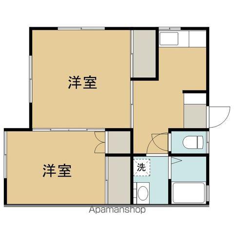 メイプルコート(2K/1階)の間取り写真