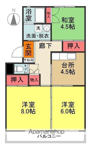 パークハイム栄(3K/3階)の間取り写真