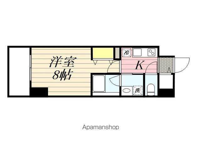 CENTRAL S 砂山町(1K/7階)の間取り写真