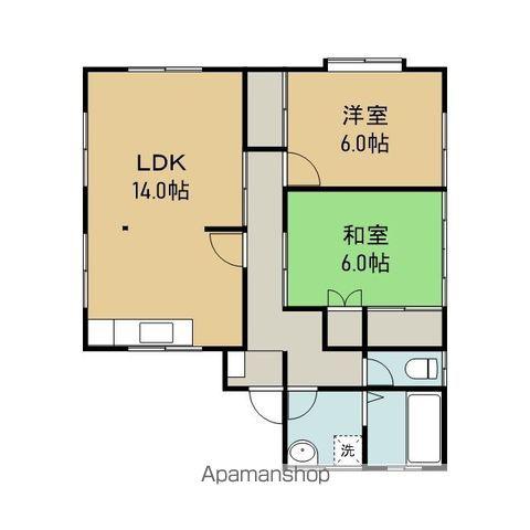 東北本線 矢幅駅 徒歩24分 1階建 築29年(2LDK)の間取り写真