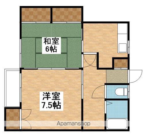 グリーンハイツ女池(2DK/1階)の間取り写真