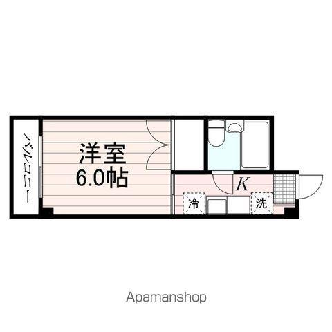 川上ビル(1K/4階)の間取り写真