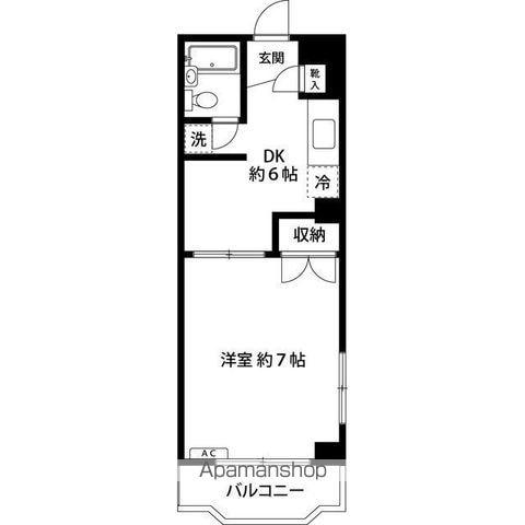 サンセリテ(1DK/1階)の間取り写真