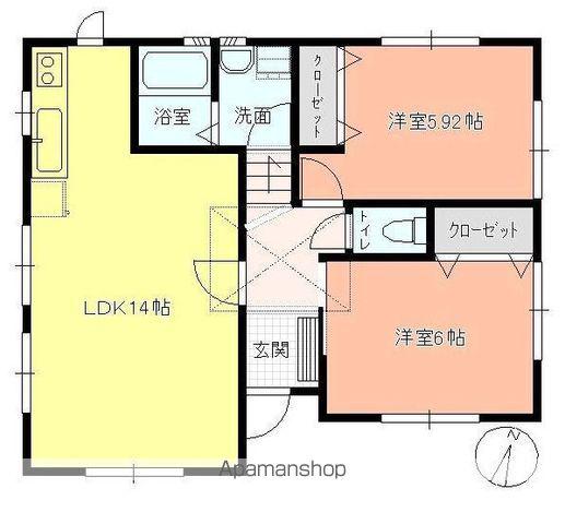 東北本線 蓮田駅 徒歩15分 1階建 築25年(2LDK)の間取り写真