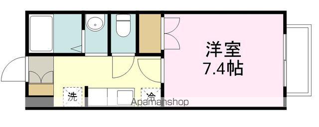 フォレスタ上杉(1K/2階)の間取り写真