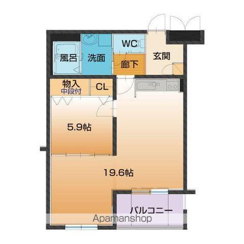 ベルフォーレ(1LDK/1階)の間取り写真