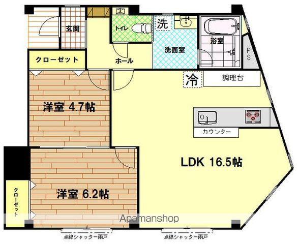 東京都杉並区 2階建 築45年(2LDK/2階)の間取り写真