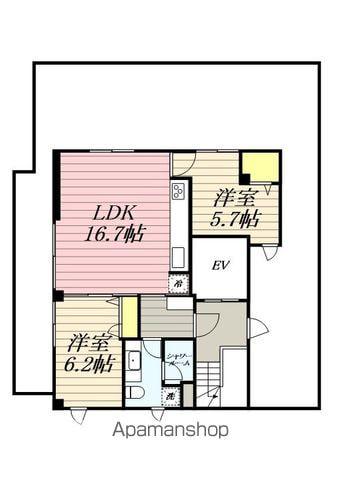 JO＇SRESIDENCE高田馬場(2LDK/4階)の間取り写真